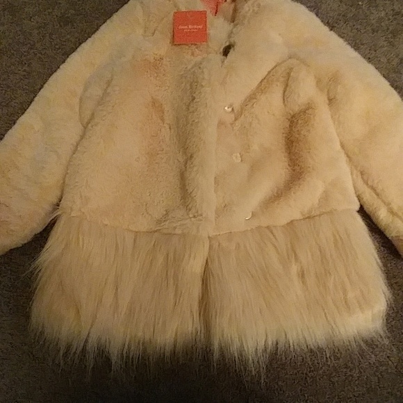 Nwt Isaac Mizrahi Girls Pink Faux Fur 